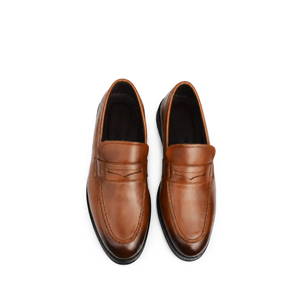 Chaussure pour homme135-1 marron cuir miniature